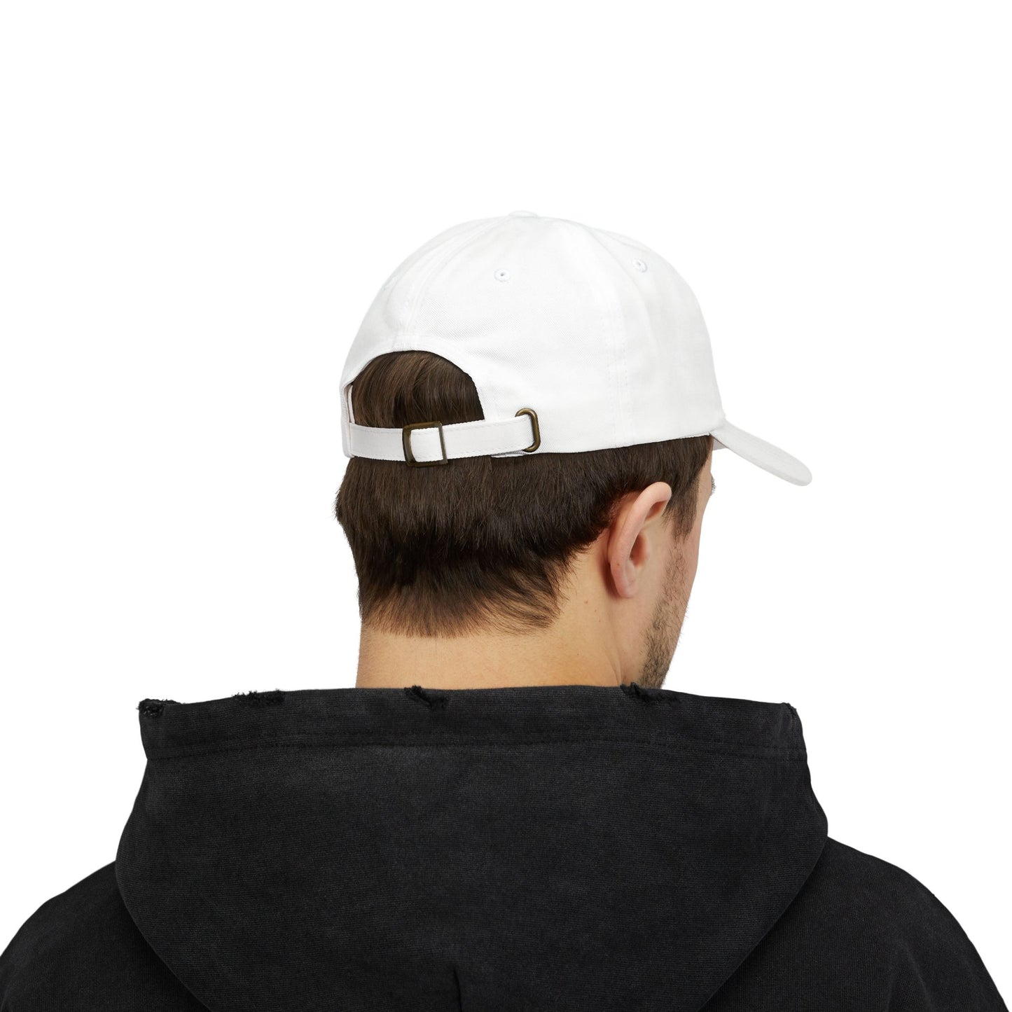 White Classic Dad Cap with R3DEEMED Design, Everyday Wear