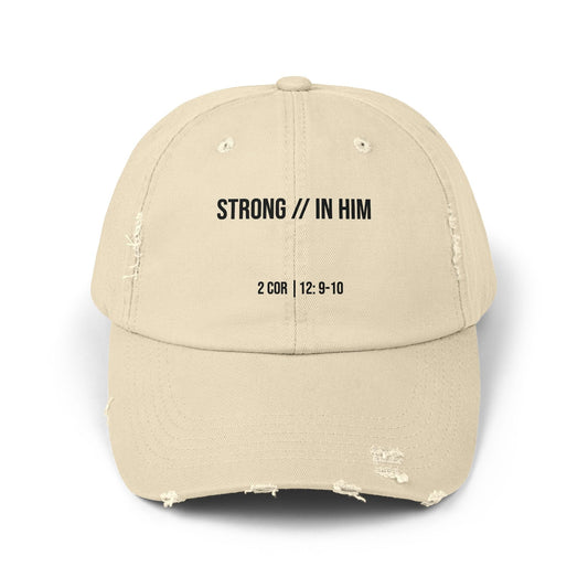 Unisex Distressed Cap - 'Grace > Strength' Inspirational Quote Hat - R3DEMPTIONHatsPrintifyR3DEMPTION36415099271043753056StoneOne sizeUnisex Distressed Cap - 'Grace > Strength' Inspirational Quote Hat