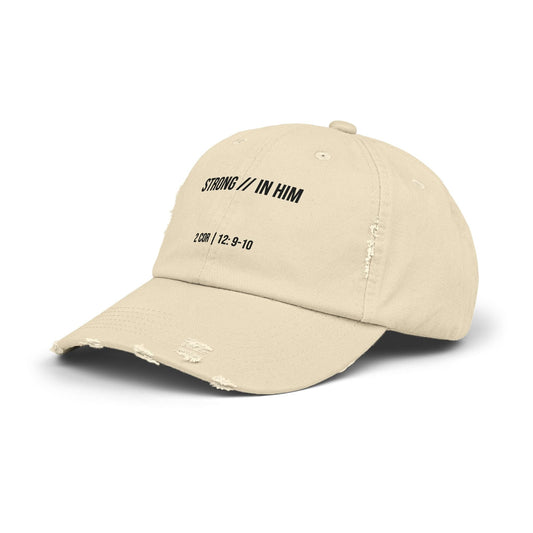 Unisex Distressed Cap - 'Grace > Strength' Inspirational Quote Hat - R3DEMPTIONHatsPrintifyR3DEMPTION36415099271043753056StoneOne sizeUnisex Distressed Cap - 'Grace > Strength' Inspirational Quote Hat