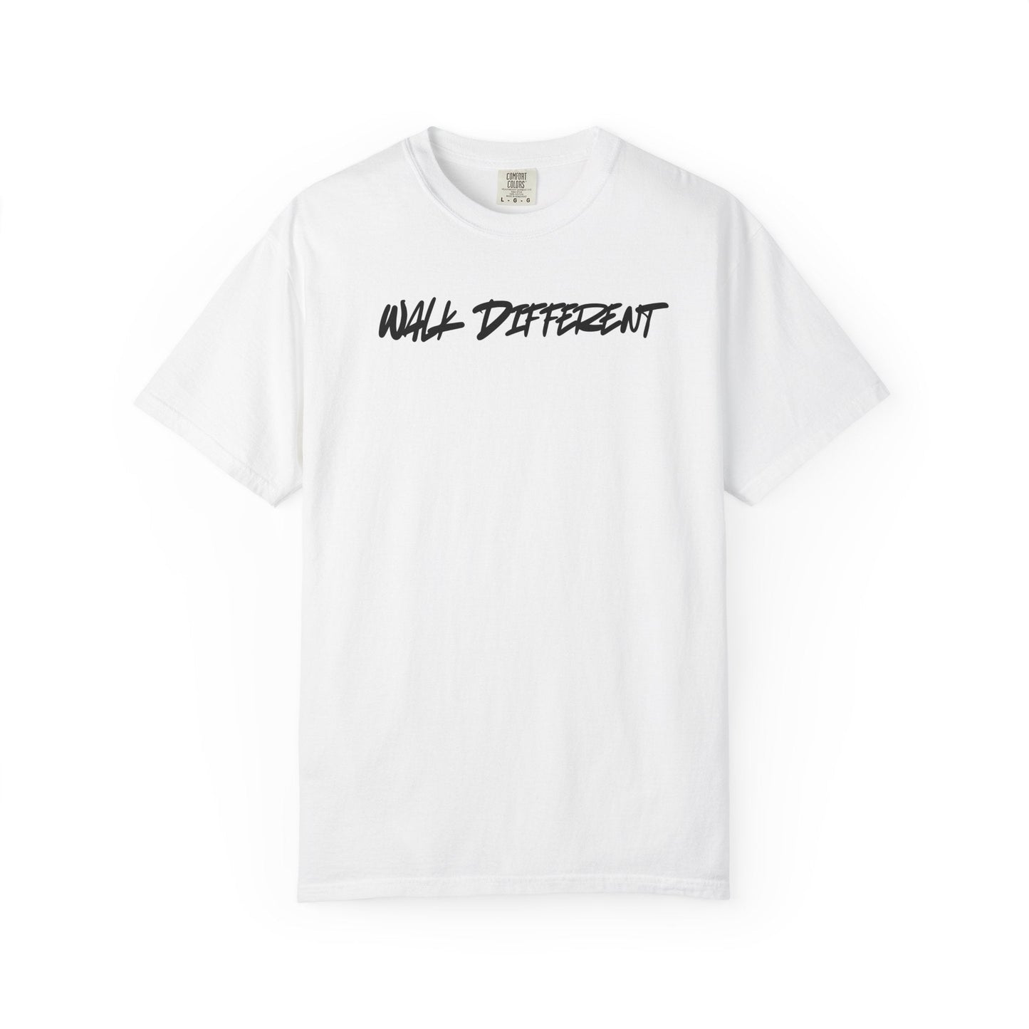 Unisex Garment - Dyed T-Shirt - 'Walk Different' with Faith - Inspired Quotes - Perfect for Everyday Wear & Spiritual Events - R3DEMPTIONT-ShirtPrintifyR3DEMPTION22464440559778059097WhiteSUnisex Garment - Dyed T-Shirt - 'Walk Different' with Faith - Inspired Quotes - Perfect for Everyday Wear & Spiritual Events